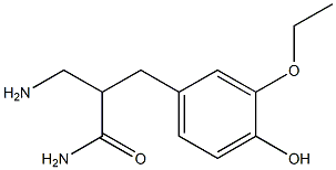 3-amino-2-[(3-ethoxy-4-hydroxyphenyl)methyl]propanamide Structure