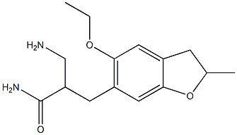 3-amino-2-[(5-ethoxy-2-methyl-2,3-dihydro-1-benzofuran-6-yl)methyl]propanamide 구조식 이미지