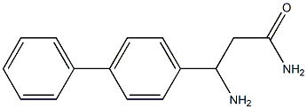 3-amino-3-(4-phenylphenyl)propanamide Structure