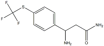 3-amino-3-{4-[(trifluoromethyl)sulfanyl]phenyl}propanamide 구조식 이미지