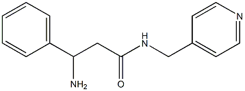 3-amino-3-phenyl-N-(pyridin-4-ylmethyl)propanamide Structure