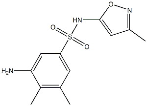 3-amino-4,5-dimethyl-N-(3-methyl-1,2-oxazol-5-yl)benzene-1-sulfonamide Structure