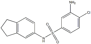 3-amino-4-chloro-N-(2,3-dihydro-1H-inden-5-yl)benzene-1-sulfonamide 구조식 이미지