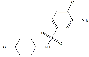 3-amino-4-chloro-N-(4-hydroxycyclohexyl)benzene-1-sulfonamide 구조식 이미지