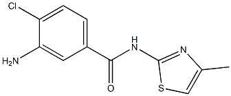 3-amino-4-chloro-N-(4-methyl-1,3-thiazol-2-yl)benzamide 구조식 이미지