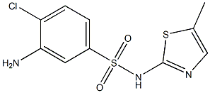 3-amino-4-chloro-N-(5-methyl-1,3-thiazol-2-yl)benzene-1-sulfonamide Structure