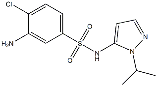 3-amino-4-chloro-N-[1-(propan-2-yl)-1H-pyrazol-5-yl]benzene-1-sulfonamide 구조식 이미지