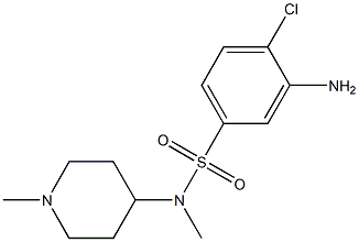 3-amino-4-chloro-N-methyl-N-(1-methylpiperidin-4-yl)benzene-1-sulfonamide 구조식 이미지