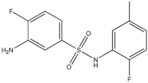 3-amino-4-fluoro-N-(2-fluoro-5-methylphenyl)benzene-1-sulfonamide 구조식 이미지