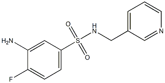 3-amino-4-fluoro-N-(pyridin-3-ylmethyl)benzene-1-sulfonamide Structure