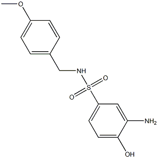 3-amino-4-hydroxy-N-[(4-methoxyphenyl)methyl]benzene-1-sulfonamide 구조식 이미지