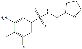 3-amino-5-chloro-4-methyl-N-(oxolan-2-ylmethyl)benzene-1-sulfonamide 구조식 이미지