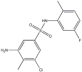 3-amino-5-chloro-N-(5-fluoro-2-methylphenyl)-4-methylbenzene-1-sulfonamide 구조식 이미지