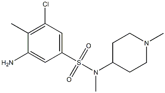 3-amino-5-chloro-N,4-dimethyl-N-(1-methylpiperidin-4-yl)benzene-1-sulfonamide 구조식 이미지