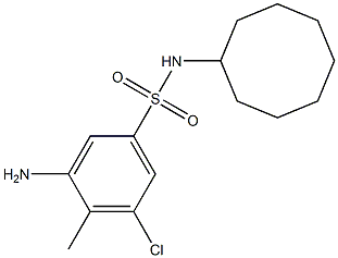 3-amino-5-chloro-N-cyclooctyl-4-methylbenzene-1-sulfonamide Structure