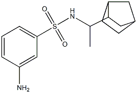 3-amino-N-(1-{bicyclo[2.2.1]heptan-2-yl}ethyl)benzene-1-sulfonamide 구조식 이미지