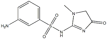 3-amino-N-(1-methyl-4-oxo-4,5-dihydro-1H-imidazol-2-yl)benzene-1-sulfonamide 구조식 이미지