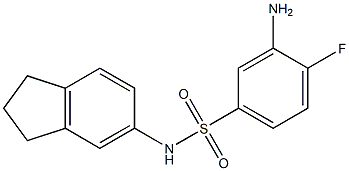 3-amino-N-(2,3-dihydro-1H-inden-5-yl)-4-fluorobenzene-1-sulfonamide Structure