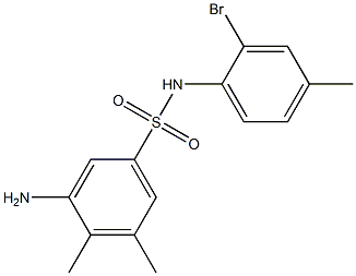 3-amino-N-(2-bromo-4-methylphenyl)-4,5-dimethylbenzene-1-sulfonamide Structure