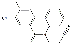 3-amino-N-(2-cyanoethyl)-4-methyl-N-phenylbenzamide 구조식 이미지