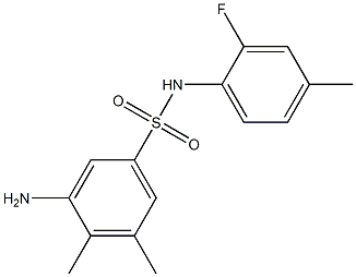 3-amino-N-(2-fluoro-4-methylphenyl)-4,5-dimethylbenzene-1-sulfonamide Structure