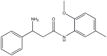 3-amino-N-(2-methoxy-5-methylphenyl)-3-phenylpropanamide 구조식 이미지
