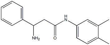 3-amino-N-(3,4-dimethylphenyl)-3-phenylpropanamide 구조식 이미지