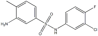 3-amino-N-(3-chloro-4-fluorophenyl)-4-methylbenzene-1-sulfonamide 구조식 이미지