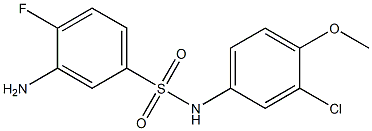 3-amino-N-(3-chloro-4-methoxyphenyl)-4-fluorobenzene-1-sulfonamide 구조식 이미지