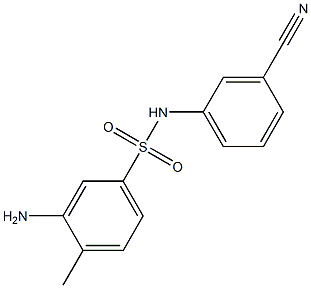 3-amino-N-(3-cyanophenyl)-4-methylbenzene-1-sulfonamide 구조식 이미지