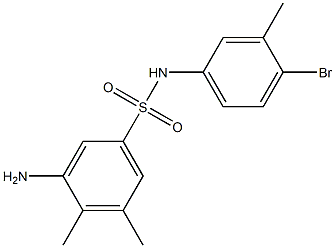 3-amino-N-(4-bromo-3-methylphenyl)-4,5-dimethylbenzene-1-sulfonamide 구조식 이미지