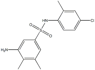 3-amino-N-(4-chloro-2-methylphenyl)-4,5-dimethylbenzene-1-sulfonamide 구조식 이미지