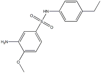 3-amino-N-(4-ethylphenyl)-4-methoxybenzene-1-sulfonamide 구조식 이미지