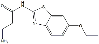 3-amino-N-(6-ethoxy-1,3-benzothiazol-2-yl)propanamide 구조식 이미지