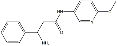 3-amino-N-(6-methoxypyridin-3-yl)-3-phenylpropanamide 구조식 이미지