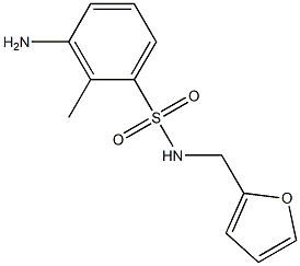 3-amino-N-(furan-2-ylmethyl)-2-methylbenzene-1-sulfonamide 구조식 이미지