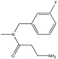 3-amino-N-[(3-fluorophenyl)methyl]-N-methylpropanamide 구조식 이미지