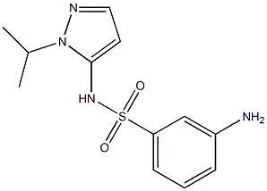 3-amino-N-[1-(propan-2-yl)-1H-pyrazol-5-yl]benzene-1-sulfonamide Structure
