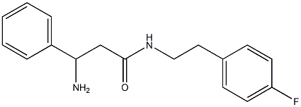 3-amino-N-[2-(4-fluorophenyl)ethyl]-3-phenylpropanamide Structure