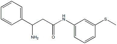 3-amino-N-[3-(methylthio)phenyl]-3-phenylpropanamide Structure