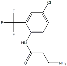 3-amino-N-[4-chloro-2-(trifluoromethyl)phenyl]propanamide 구조식 이미지