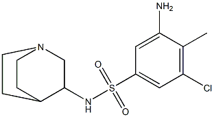 3-amino-N-{1-azabicyclo[2.2.2]octan-3-yl}-5-chloro-4-methylbenzene-1-sulfonamide 구조식 이미지