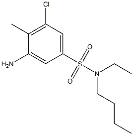 3-amino-N-butyl-5-chloro-N-ethyl-4-methylbenzene-1-sulfonamide 구조식 이미지