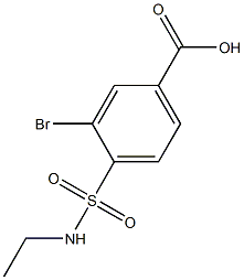 3-bromo-4-(ethylsulfamoyl)benzoic acid Structure