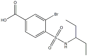 3-bromo-4-(pentan-3-ylsulfamoyl)benzoic acid Structure