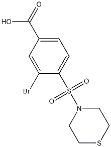 3-bromo-4-(thiomorpholine-4-sulfonyl)benzoic acid Structure