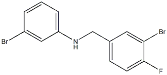 3-bromo-N-[(3-bromo-4-fluorophenyl)methyl]aniline 구조식 이미지