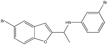 3-bromo-N-[1-(5-bromo-1-benzofuran-2-yl)ethyl]aniline 구조식 이미지