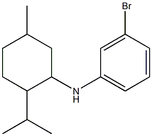3-bromo-N-[5-methyl-2-(propan-2-yl)cyclohexyl]aniline Structure