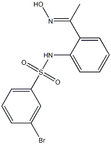 3-bromo-N-{2-[1-(hydroxyimino)ethyl]phenyl}benzene-1-sulfonamide 구조식 이미지